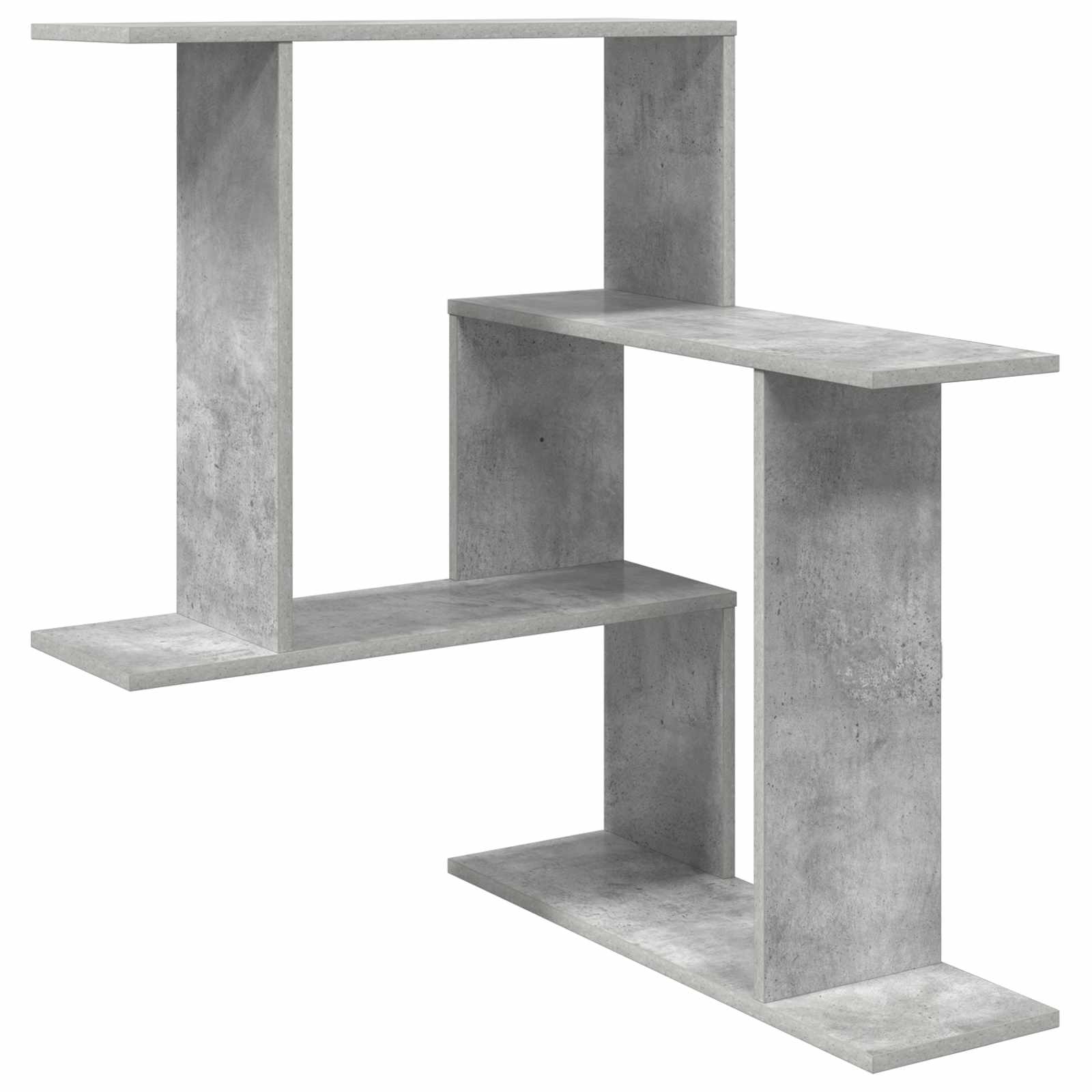 vidaXL Wall Shelf Concrete Grey 67 x 67 x 87 cm Engineered Wood 2