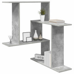 vidaXL Wall Shelf Concrete Grey 67 x 67 x 87 cm Engineered Wood 3