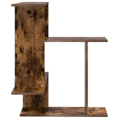 vidaXL Wall Shelf Smoked Oak 67 x 67 x 87 cm Engineered Wood 5