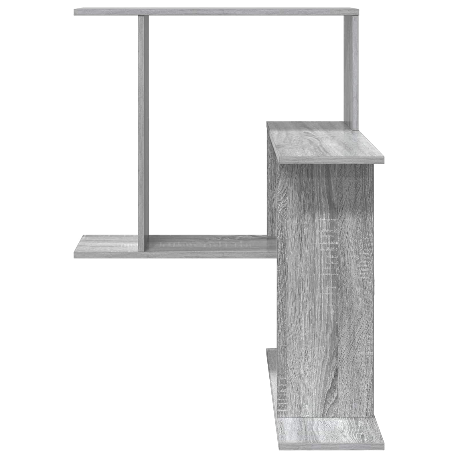 vidaXL Wall Shelf Grey Sonoma 67 x 67 x 87 cm Engineered Wood 4