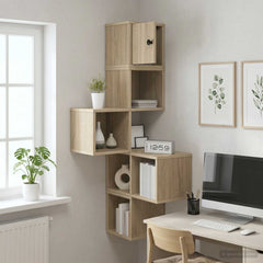vidaXL Wall Corner Shelf 48 x 48 x 120 cm Engineered Wood