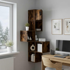 vidaXL Wall Corner Shelf 48 x 48 x 120 cm Engineered Wood
