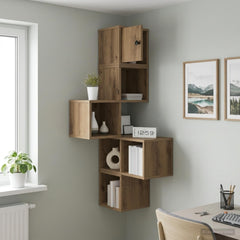 vidaXL Wall Corner Shelf 48 x 48 x 120 cm Engineered Wood