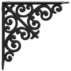 vidaXL Wall Shelf Brackets 12 pcs Black 9.5 x 9.5 x 3 cm Steel 2