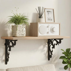vidaXL Wall Shelf Brackets 10 x 10 x 2.8 cm Steel 12 pcs