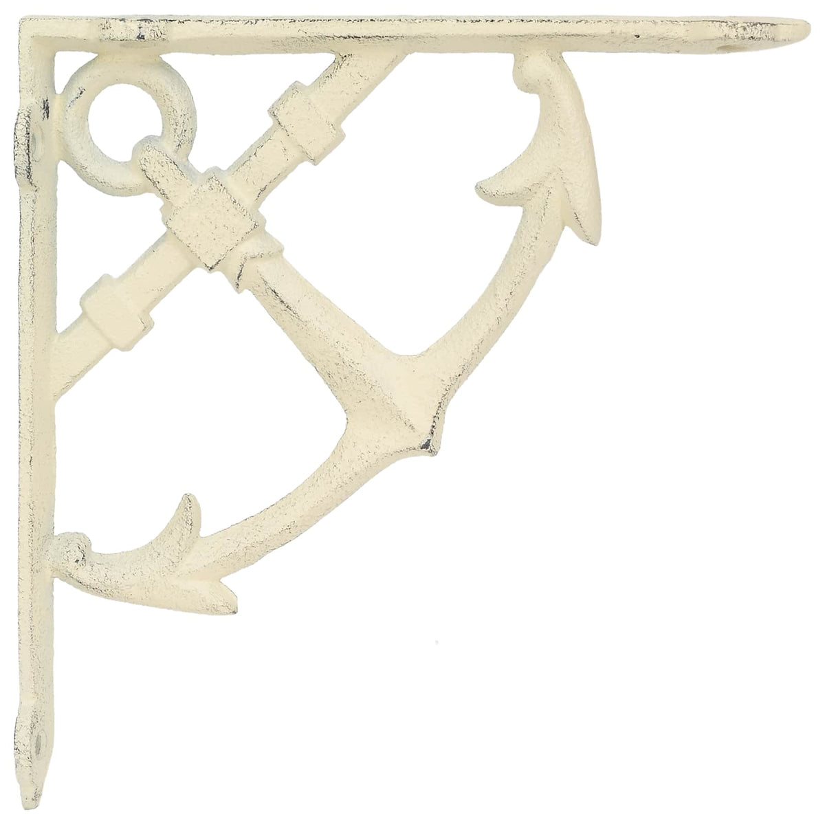 vidaXL Wall Shelf Brackets 12 pcs Antique White 10 x 10 x 3 cm Steel 2
