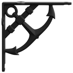 vidaXL Wall Shelf Brackets 12 pcs Black 10 x 10 x 3 cm Steel 2
