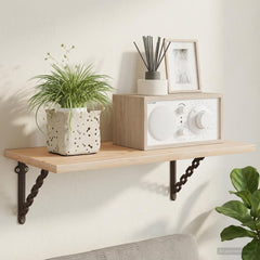 Wall Shelf Brackets 21 x 21 x 3.5 cm Steel 12 Antique brown