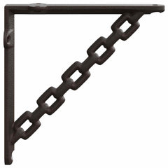 vidaXL Wall Shelf Brackets 12 pcs Antique Brown 10.5 x 10.5 x 3 cm 2