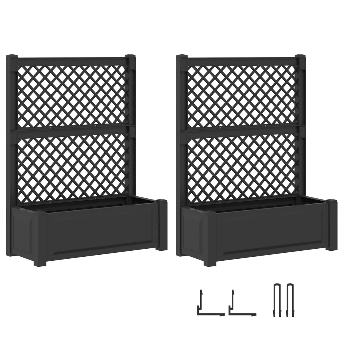 Big Planter with Trellis PP Anthracite 2