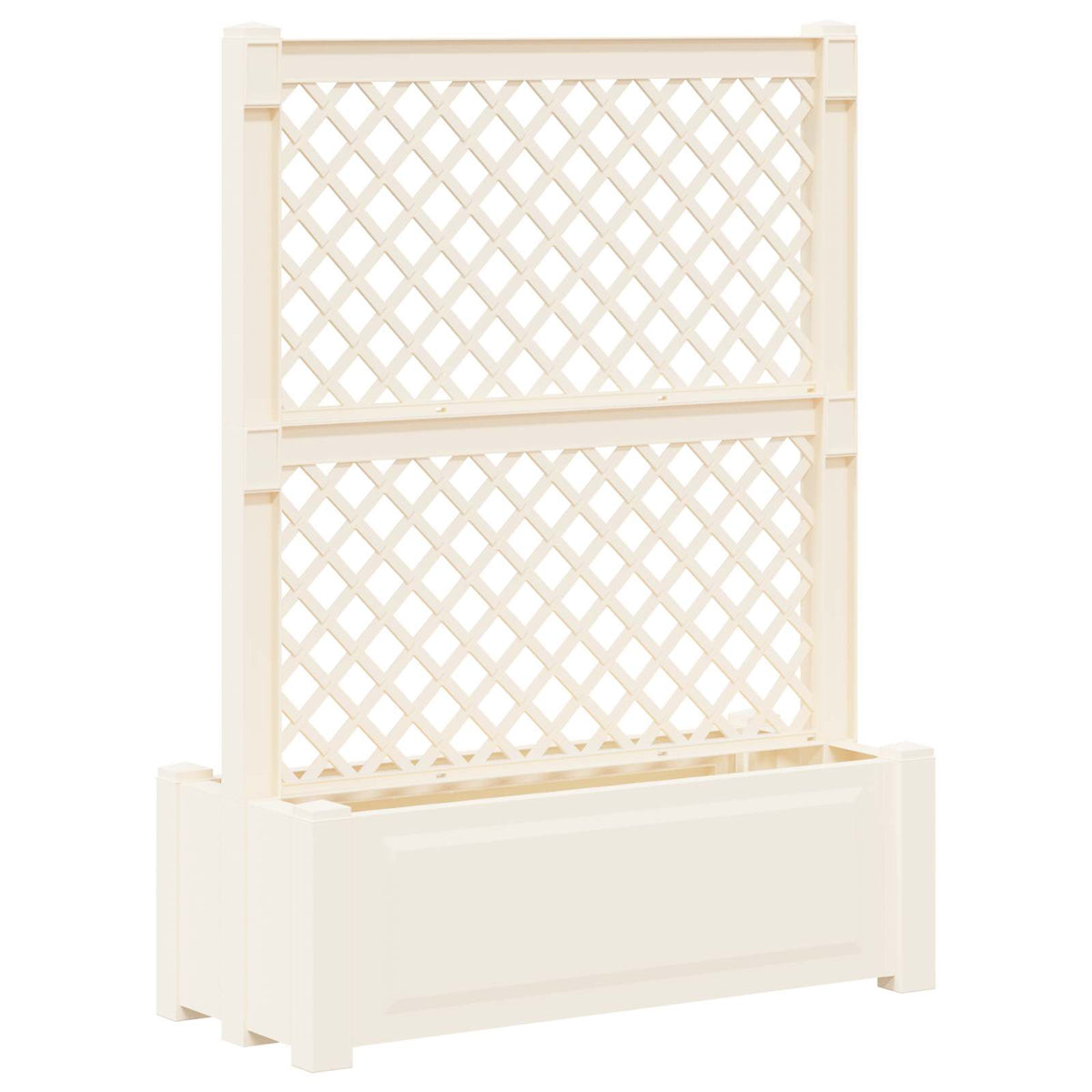 Big Planter with Trellis 99.5 x 43 x 133.5 cm PP White 1