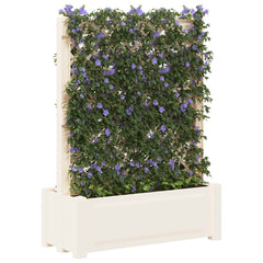 Big Planter with Trellis 99.5 x 43 x 133.5 cm PP White 1