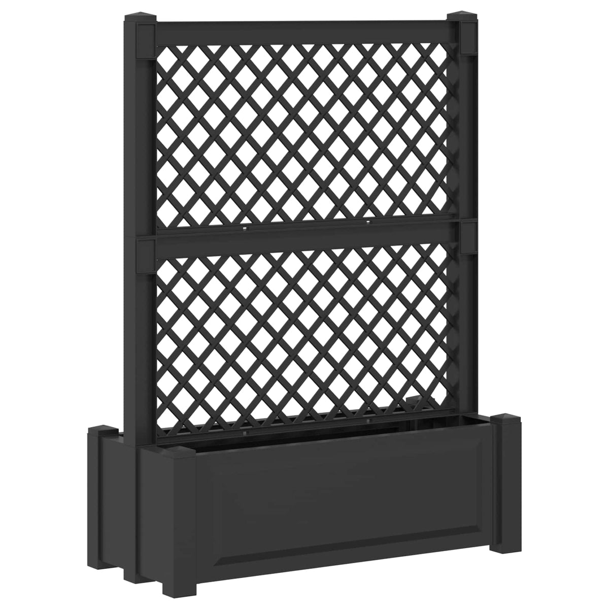 Big Planter with Trellis 99.5 x 43 x 133.5 cm PP Anthracite 1