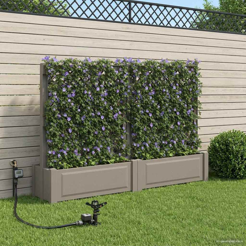 Big Planter with Trellis 99.5 x 43 x 133.5 cm PP Grey 2
