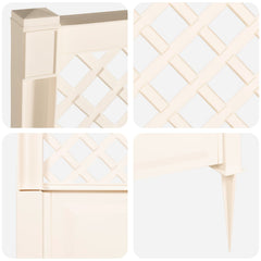vidaXL Trellis with Spike PP White 6