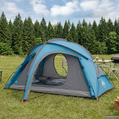 Trekking Tent with Rainfly Water-Resistant Blue 2-Person