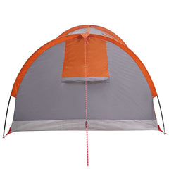 vidaXL Hiking Tent Water-Resistant 2-Person Grey and Orange 6