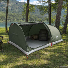 vidaXL Hiking Tent Water-Resistant 2-Person Army Green 1