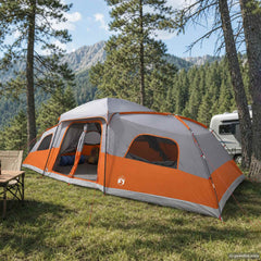 Family Tent with Rainfly Water-resistant 18-Person Grey and orange