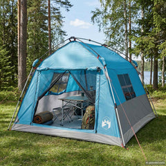 Instant Tent Water-resistant Blue 2-Person
