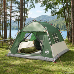 Instant Tent Water-resistant Green 3-Person