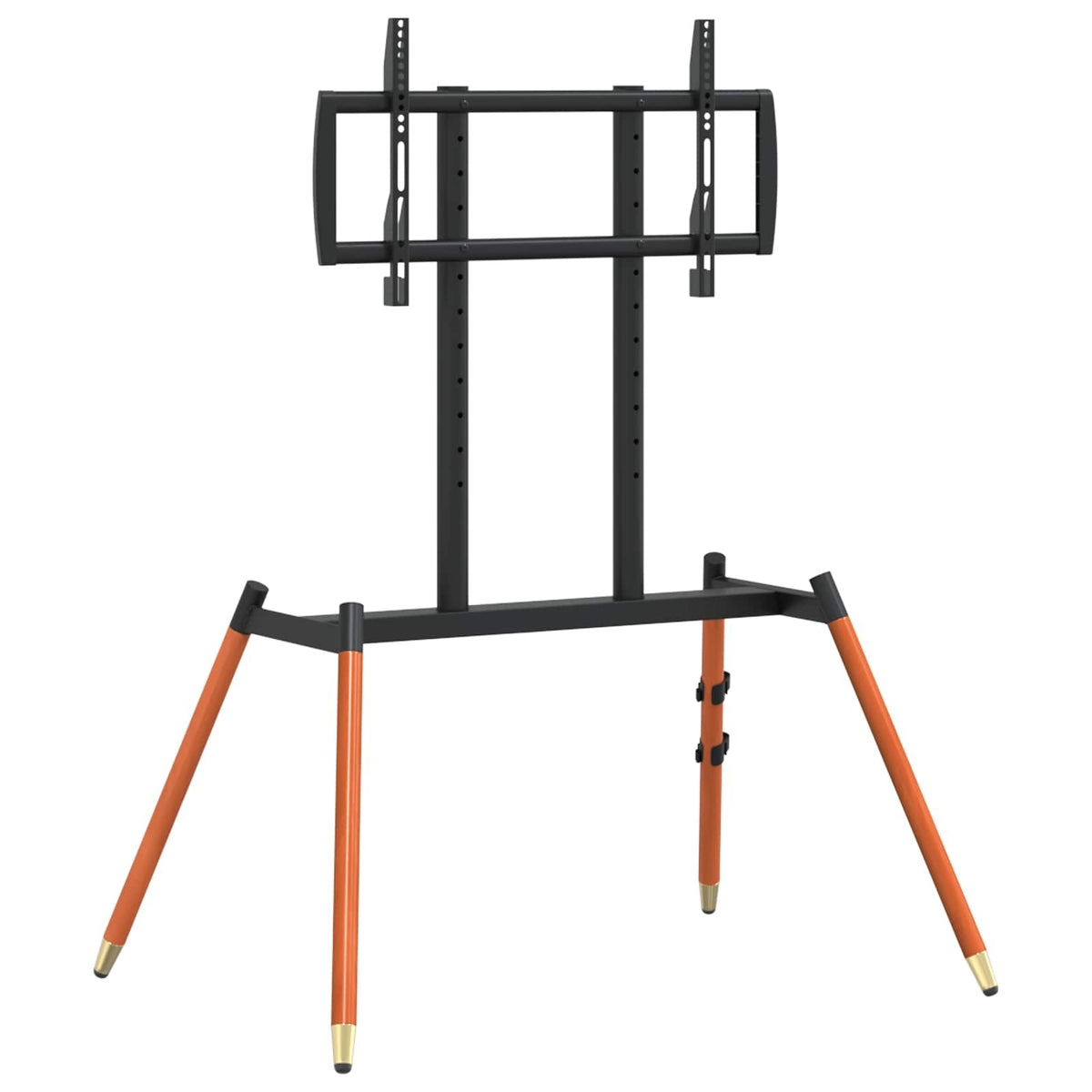 TV Tripod Stand for 37-65 Inch Screen Max VESA 400x400 mm 40 kg Black and dark walnut spray with 4 legs (compact vertical bars)