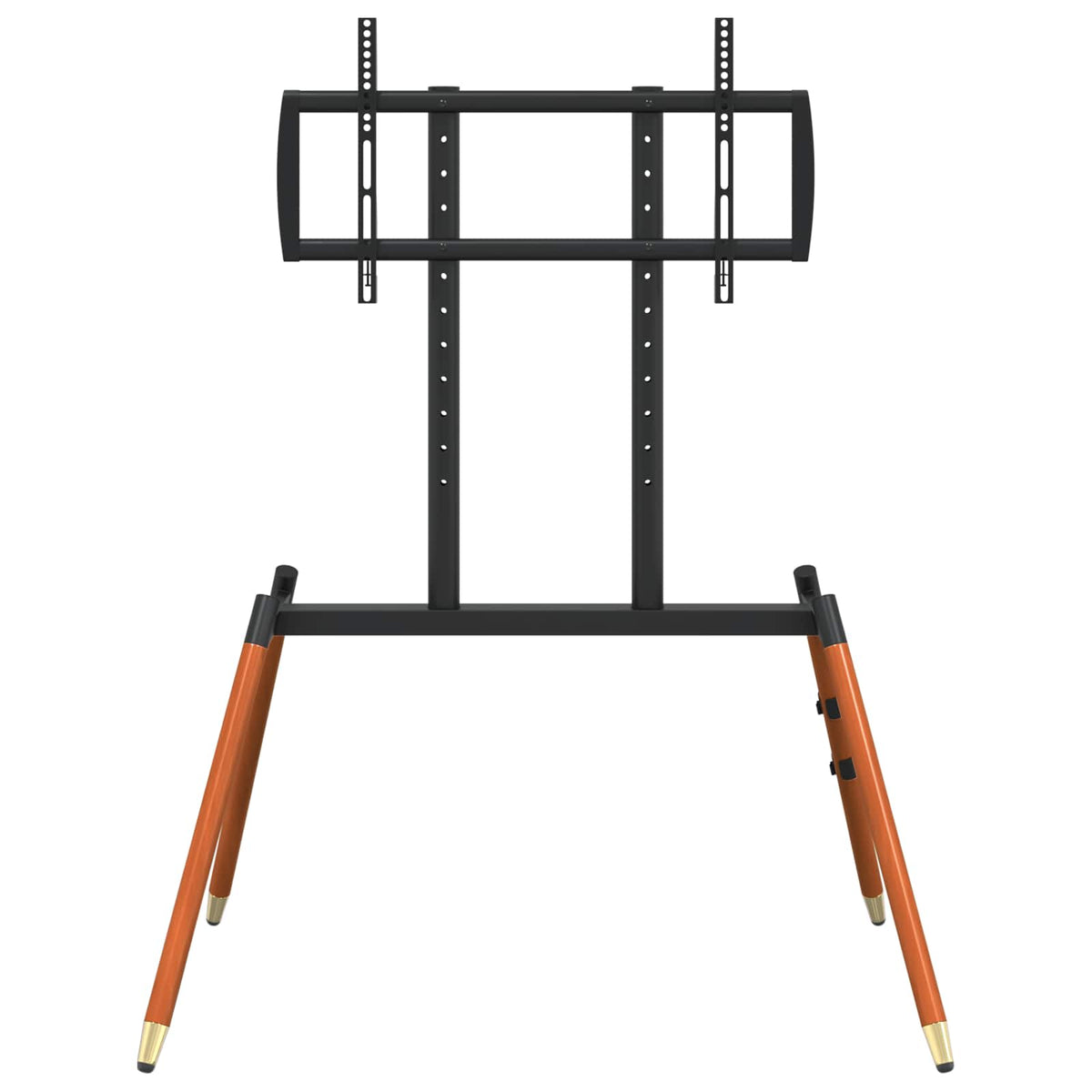 TV Tripod Stand for 37-65 Inch Screen Max VESA 400x400 mm 40 kg Black and dark walnut spray with 4 legs (compact vertical bars)