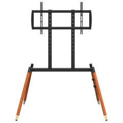 TV Tripod Stand for 37-65 Inch Screen Max VESA 400x400 mm 40 kg Black and dark walnut spray with 4 legs (compact vertical bars)