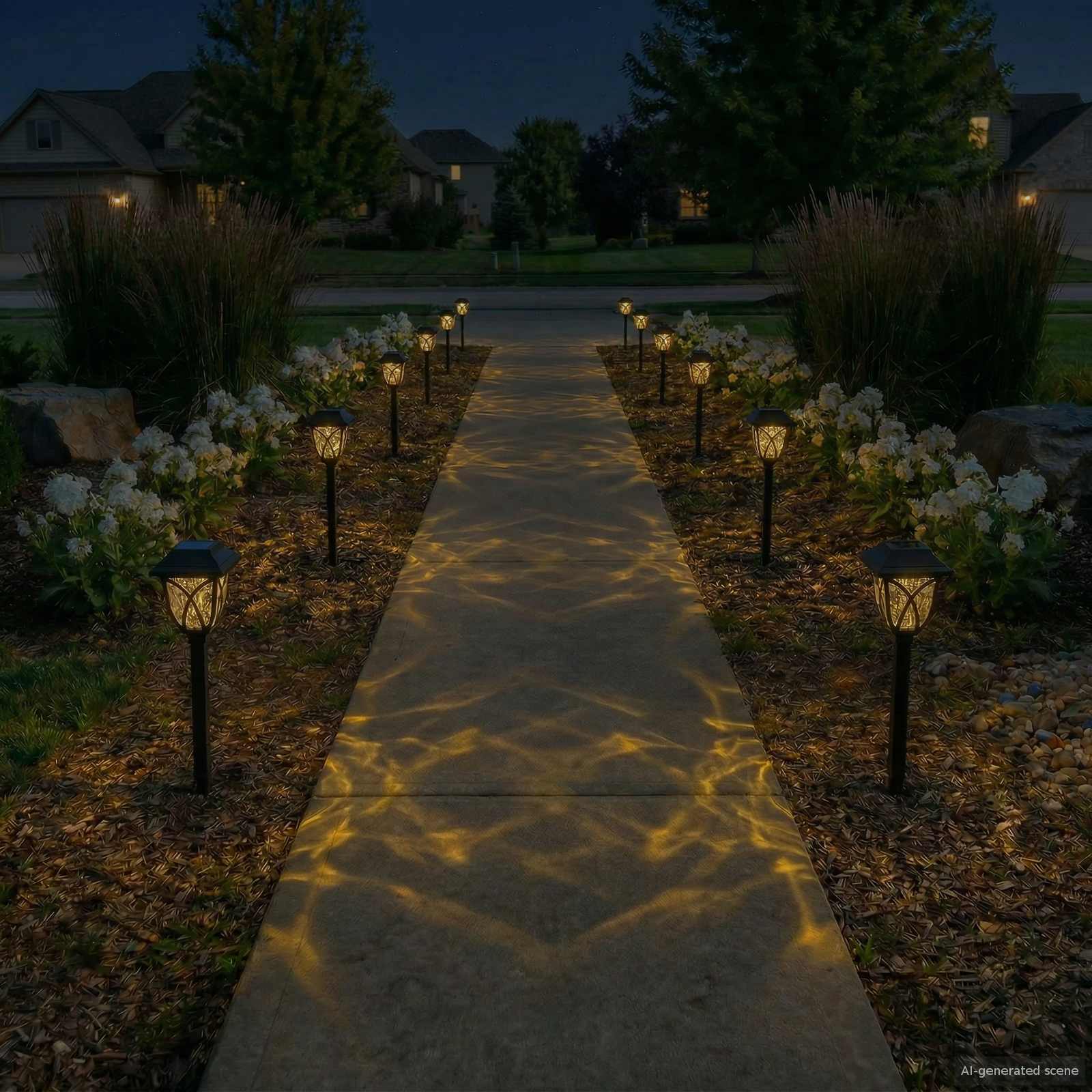 vidaXL Outdoor Solar Lights with Ground Spike 12 pcs Warm White 42 cm 3