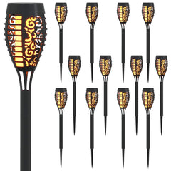vidaXL Outdoor Solar Lights with Ground Spike 12 pcs Warm White ABS 2
