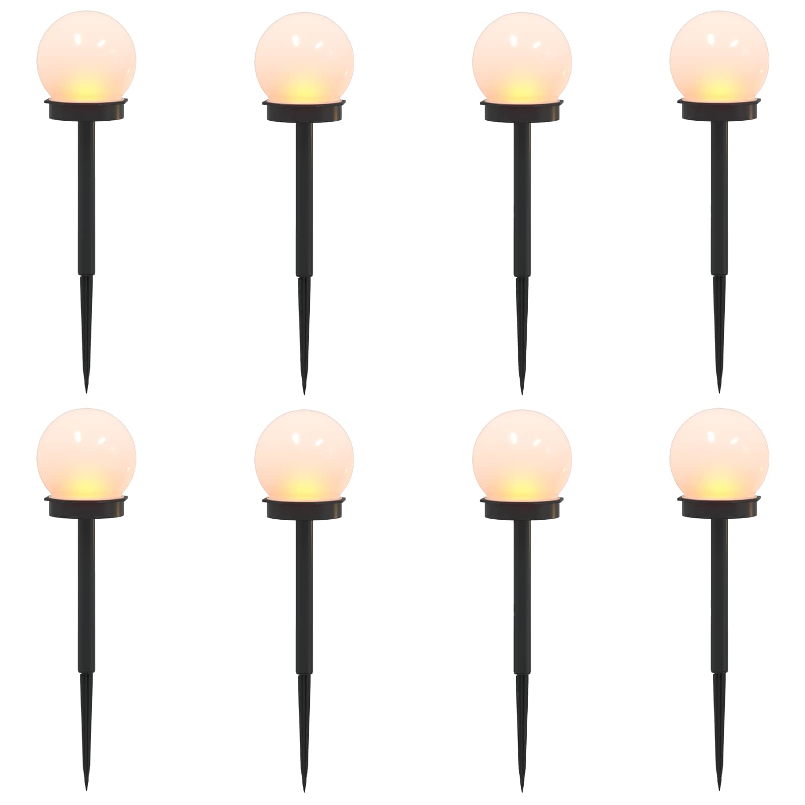 vidaXL Outdoor Solar Lights with Ground Spike 8 pcs Warm White 38.5 cm 2