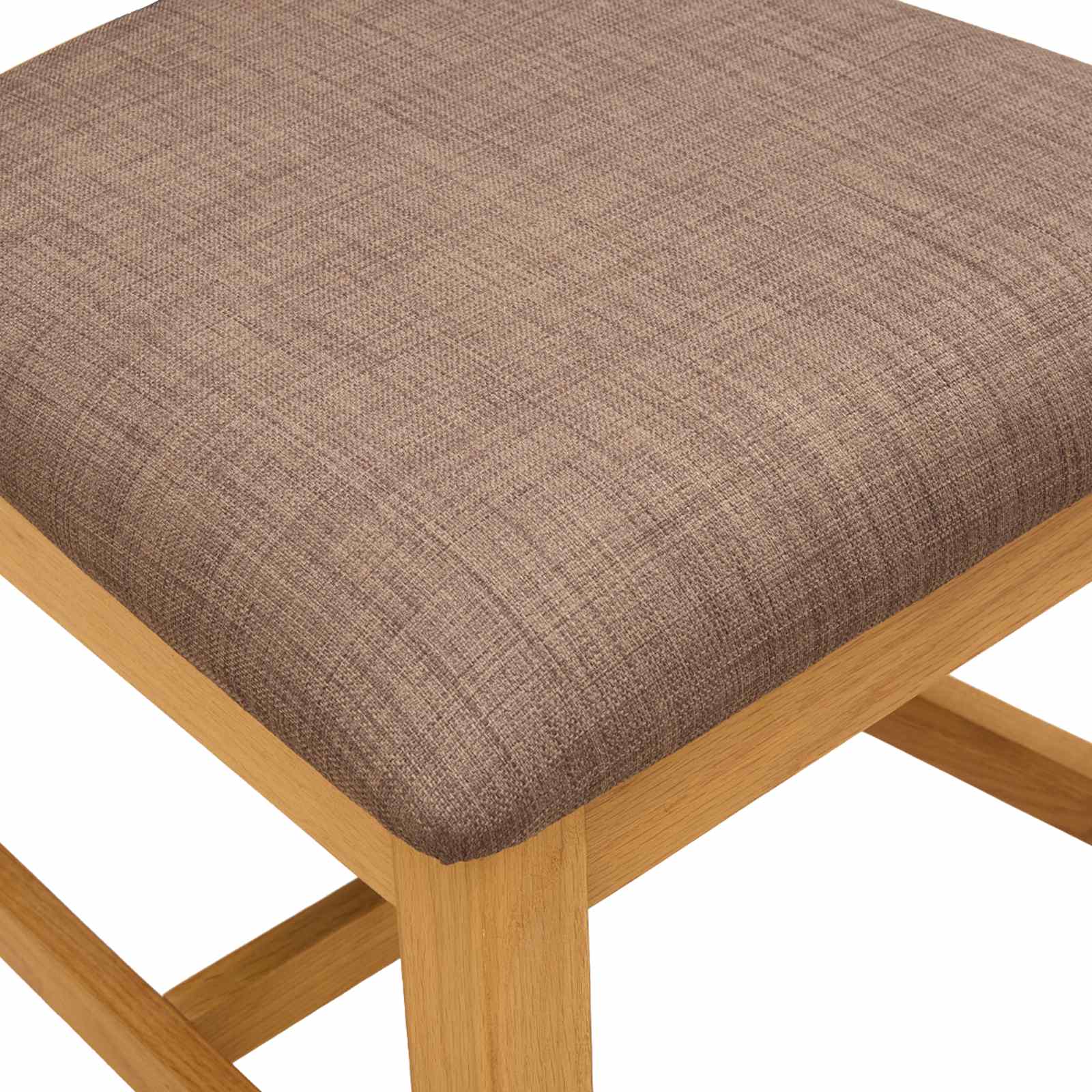 vidaXL Dining Chair VENLO 2 pcs Solid Oak Wood Natural and Grey 6