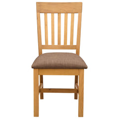 vidaXL Dining Chair 2 pcs Solid Oak Wood Grey 45 x 59 x 92 cm 3