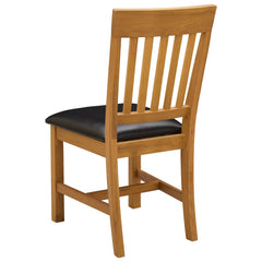 vidaXL Dining Chair 2 pcs Solid Oak Wood Black 45 x 59 x 92 cm 5