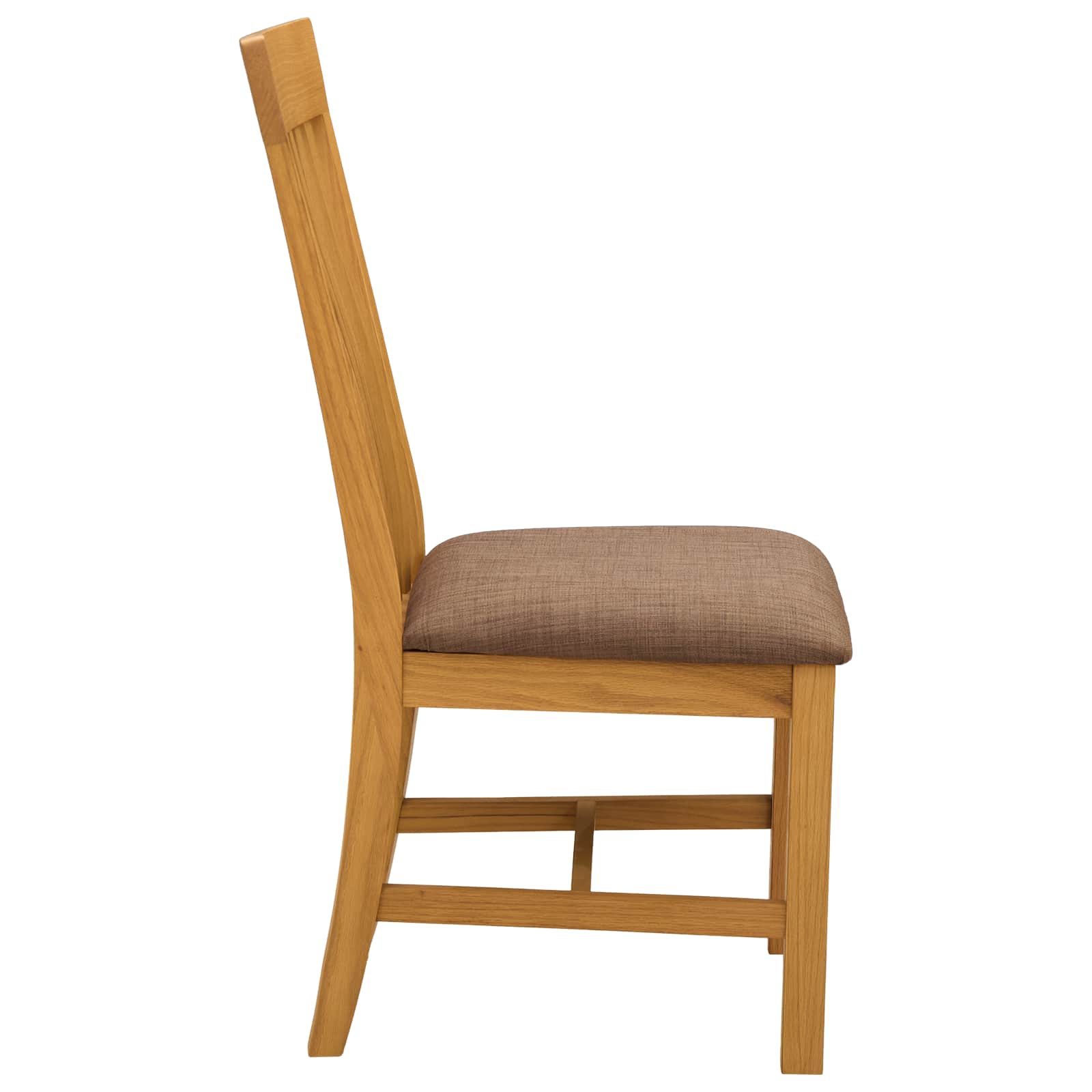 vidaXL Dining Chair 2 pcs Solid Oak Wood Grey 45 x 59.5 x 100 cm 4