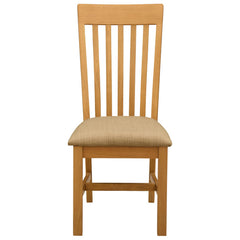 vidaXL Dining Chair 2 pcs Solid Oak Wood Beige 45 x 59.5 x 100 cm 3