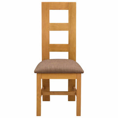 vidaXL Dining Chair 2 pcs Solid Oak Wood Grey 45 x 51 x 105 cm 3