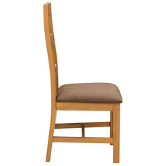 vidaXL Dining Chair 2 pcs Solid Oak Wood Grey 45 x 51 x 105 cm 4