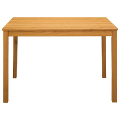 vidaXL Dining Table 110 x 75 x 75 cm Solid Oak Wood Natural 3