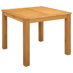 vidaXL Dining Table 90 x 90 x 75 cm Solid Oak Wood Natural Square 2