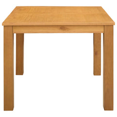 vidaXL Dining Table 90 x 90 x 75 cm Solid Oak Wood Natural Square 3