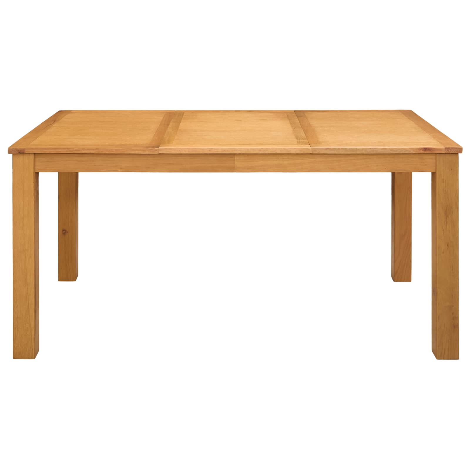 vidaXL Dining Table 150 x 85 x 75 cm Solid Oak Wood Natural 2
