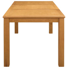 vidaXL Dining Table 150 x 85 x 75 cm Solid Oak Wood Natural 3