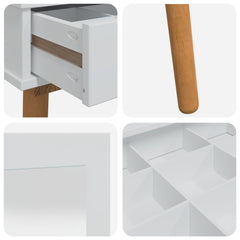 vidaXL Dressing Table Set FAUSKE 2 pcs White 76 x 50 x 143 cm 6