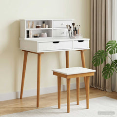 vidaXL Dressing Table Set FAUSKE 3 pcs White 76 x 50 x 103.5 cm 1