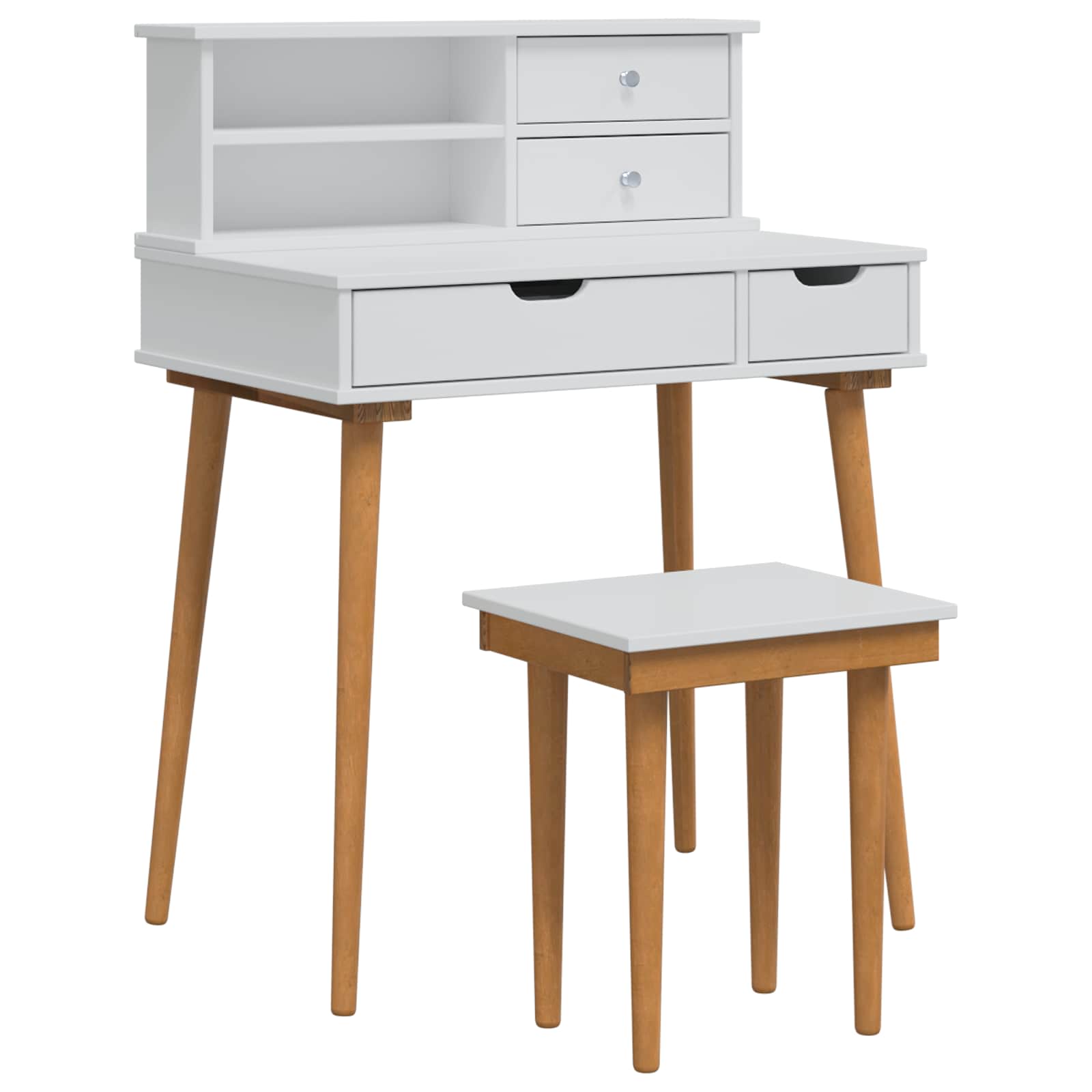 vidaXL Dressing Table Set FAUSKE 3 pcs White 76 x 50 x 103.5 cm 2