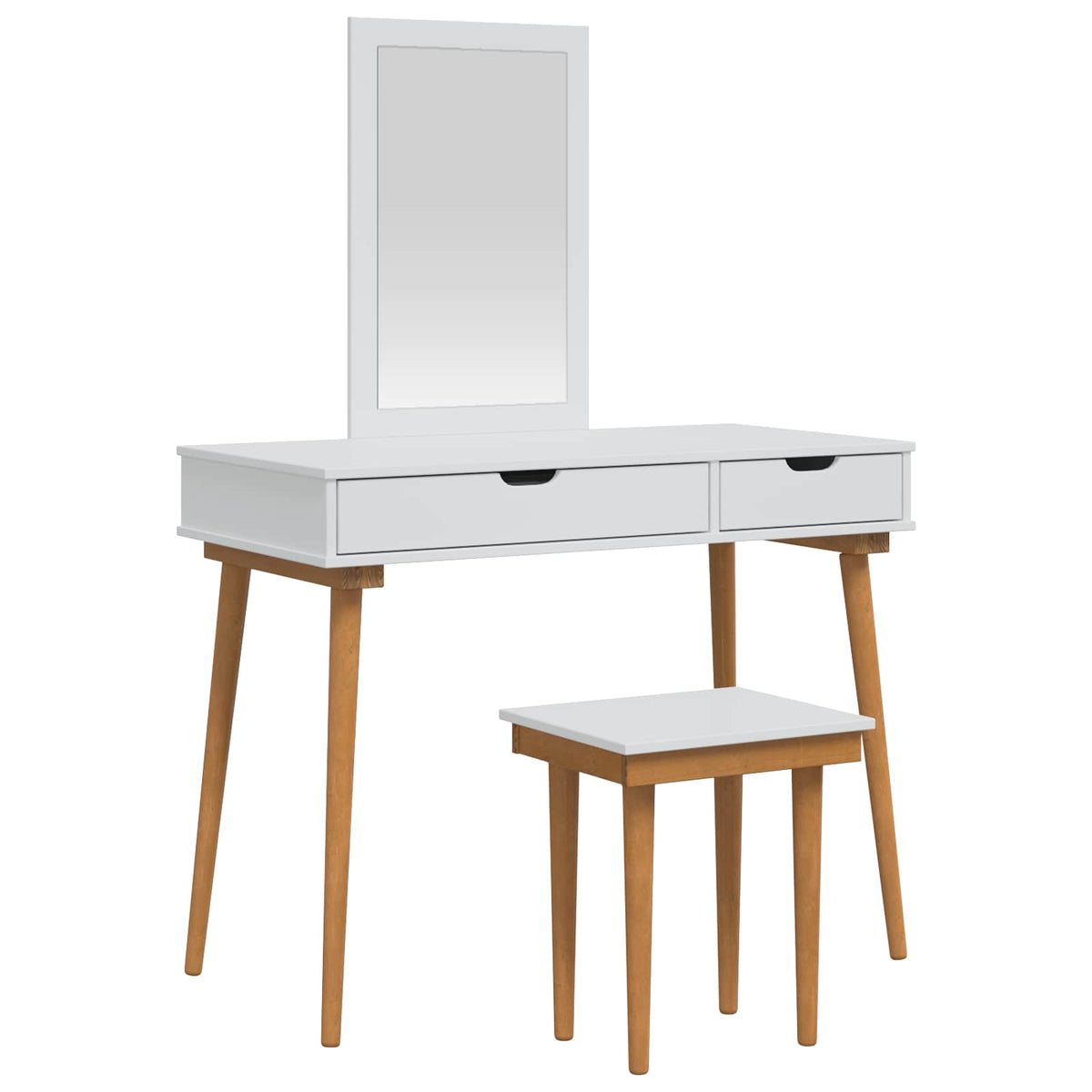 vidaXL Dressing Table Set FAUSKE 3 pcs White 100 x 50 x 143 cm 2