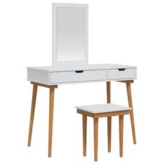 vidaXL Dressing Table Set FAUSKE 3 pcs White 100 x 50 x 143 cm 2