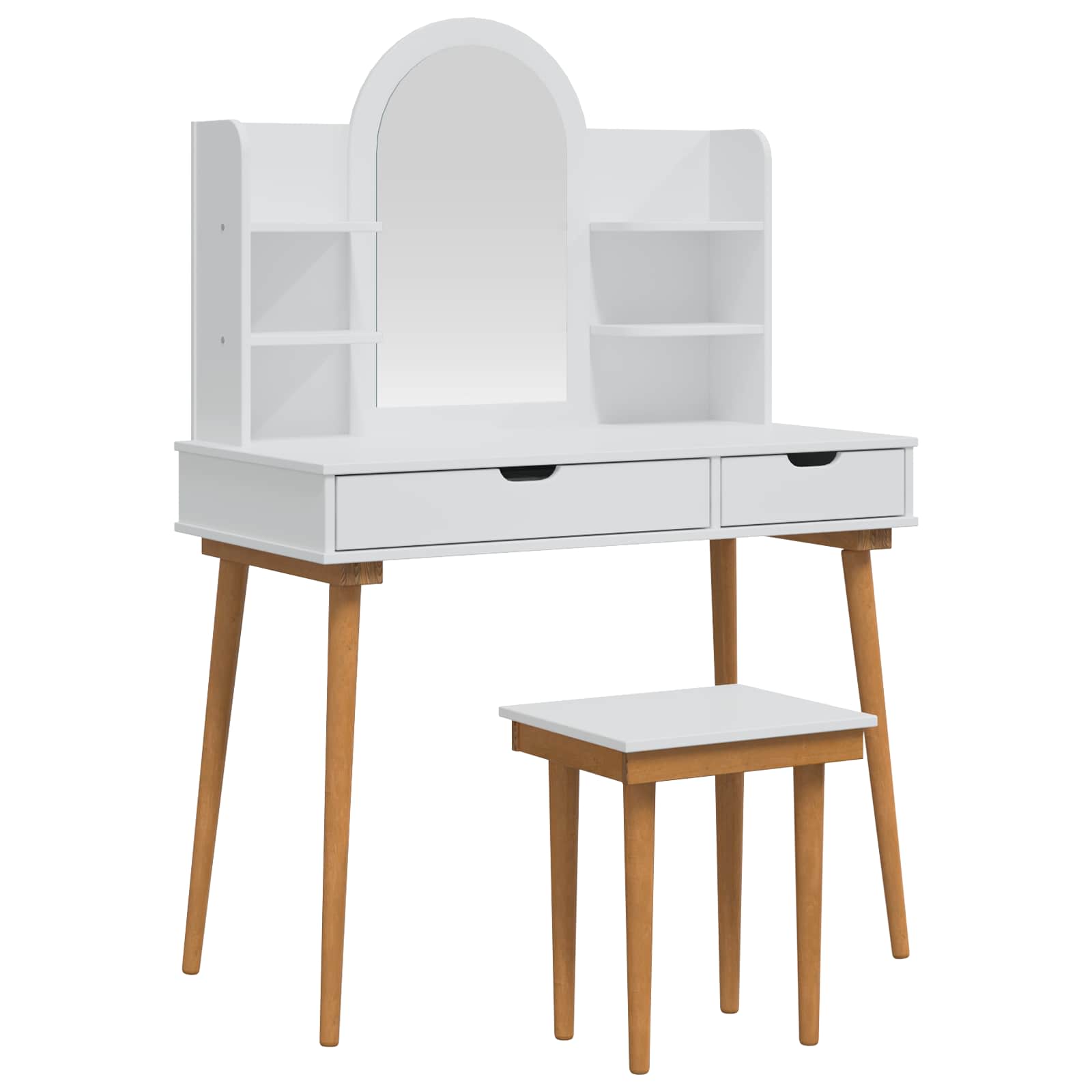 vidaXL Dressing Table Set FAUSKE 5 pcs White 100 x 50 x 143 cm 2