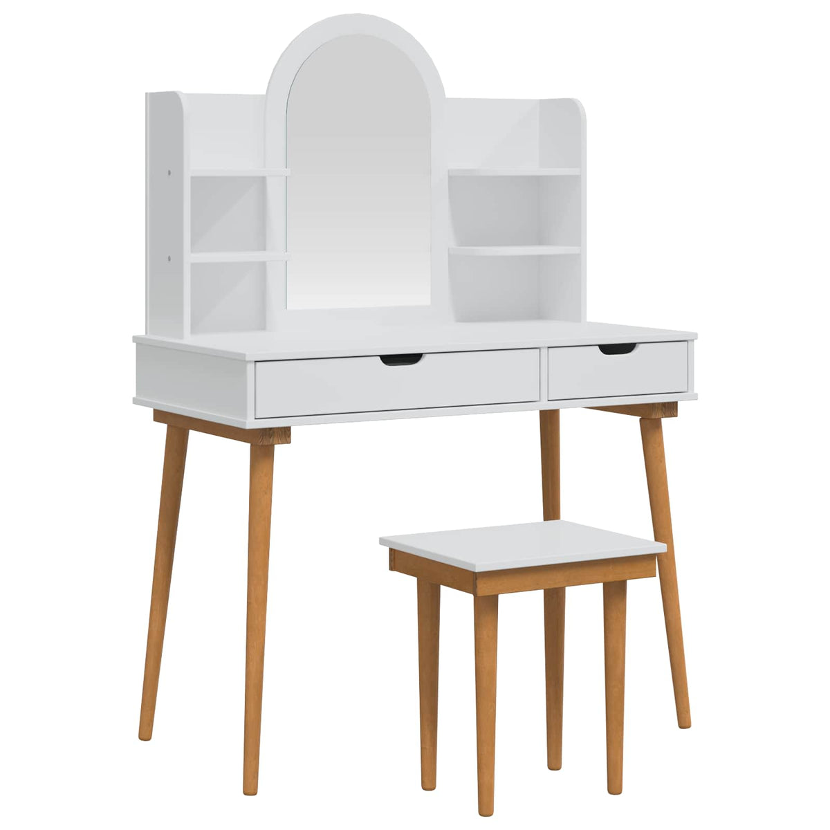 vidaXL Dressing Table Set FAUSKE 5 pcs White 100 x 50 x 143 cm 2